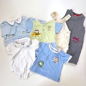 Vintage 90's Y2K Baby Clothes Bundle Gap Buster Brown Blue Airplane Farm 3-6 Mo.